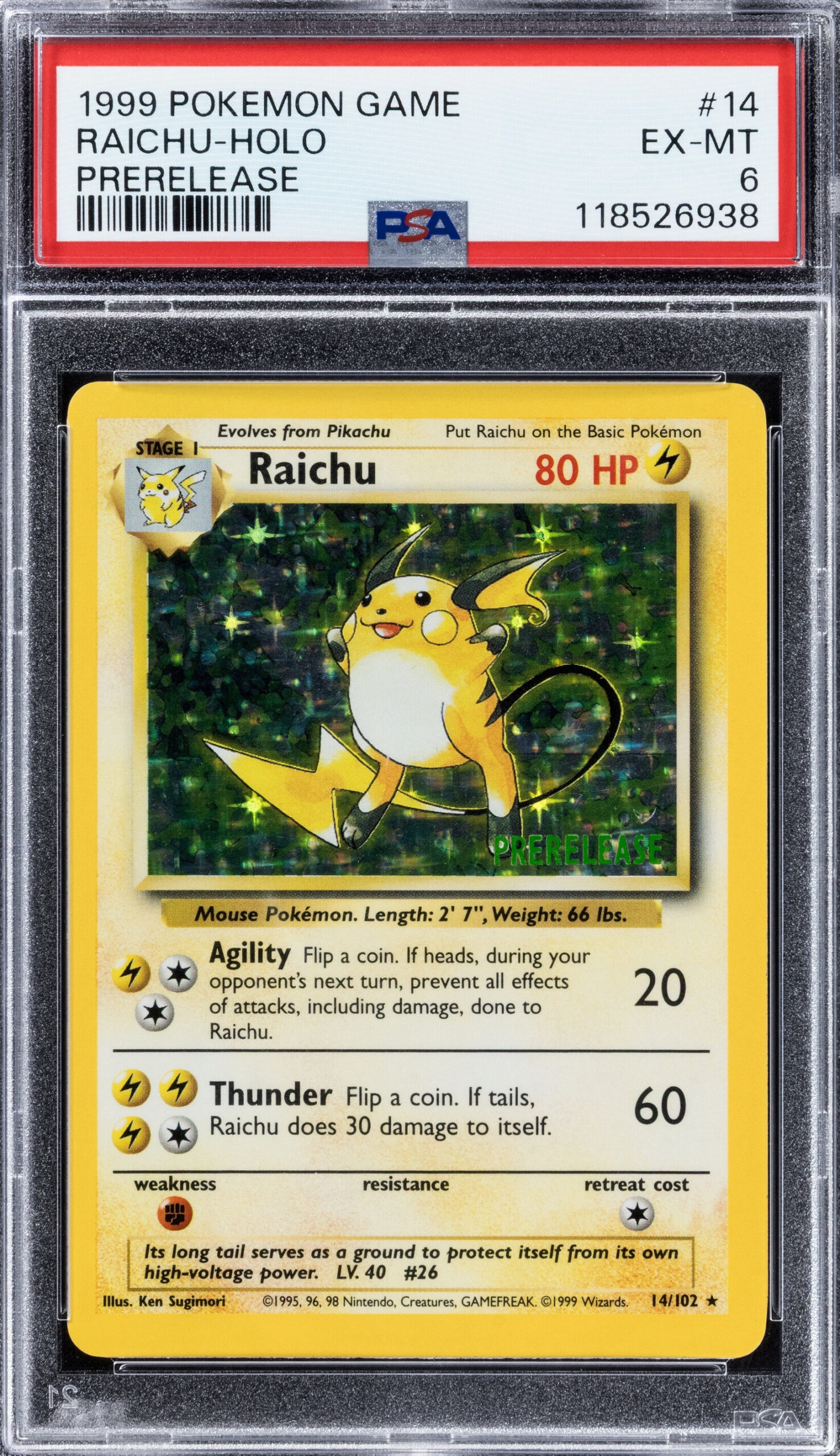 Pre-Release Raichu Error Card 1999 - Sold for $555,000 at Heritage Auctions September 2025